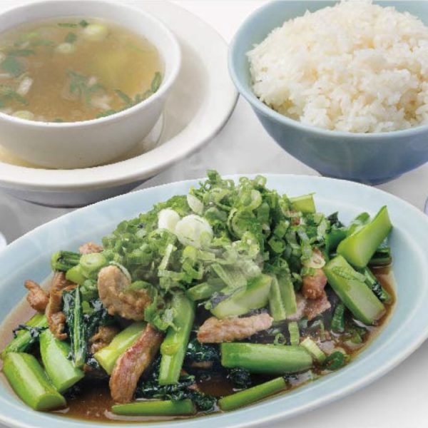 CHINESE BROCCOLI WITH OYSTER SAUCE RICE